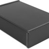 Aluminum enclosure, (L x W x H) 280 x 191 x 66 mm, black (RAL 9004), IP54, 1455U2801BK