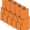Pin header, 5 pole, pitch 5.08 mm, straight, orange, 1630740000