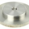 Koło zębate walcowe, moduł: 1, l.zębów: 100, śr. piasty: 60mm, śr. otworu: 12mm, Stal nierdzewna