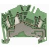 Protective conductor terminal, spring balancer connection, 0.5-2.5 mm², 2 pole, 8 kV, yellow/green, 1772090000
