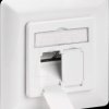 68721 Network socket, CAT.6a, 2-gang RJ45, flush-mounted, shielded, wh