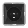 Opal Gniazdo Pojedyncze Z Uziemieniem Do Ramki Czarny Mat Gpt-16/M Op Cz/Mat