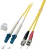 Duplex-jumper, LC to ST, 10 m, OS2, singlemode 9/125 µm, O0361.10