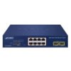 Switch 8Xpoe 2Xsfp Gs-2210-8P2s Planet 8-Portowy Przełącznik 10/100/1000T...