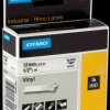 18444 DYMO IND tape, vinyl, 12 mm, black/white