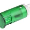 Lampka kontrolna do montażu panelowego 110V ac, zielona 12mm LED Zielony Faston, oczko lutownicze APEM