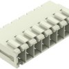 Pin header, 8 pole, pitch 7.62 mm, angled, light gray, 831-3628