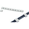 Cable holder kit, PS, light gray, self-adhesive, (L x W) 20 x 15 mm, 07110001013, package with 100 pieces