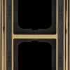 1722-833 Cover frame 2-gang, polished brass, decor anthracite -dynasty®