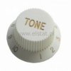 Gałka potencjometru audio 18mm TONE; biała