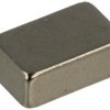 Magnes stały; prostopadłościenny; N38; 8mm; 5mm; 3mm; niklowany; neodymowy