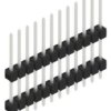Pin header, 12 pole, pitch 2.54 mm, straight, black, 10051064