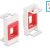 81355 Easy 45 Module Keystone Holder 22.5 x 45 mm, white / red