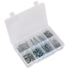 Sealey AB049SNW Setscrew, Nut & Washer Assortment 444pc High Tensile M5 Metric