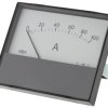 Amperomierz analogowy panelowy DC zakres 0/100A wysokość wycięcia: 63.5mm wartość 100A ±8% +40°C HOBUT