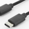 USB 2.0 connection cable, USB plug type C to USB plug type C, 1 m, black, AK-300138-010-S