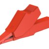 Zacisk krokodylkowy 10A izolowany 6mm Czerwony Staubli