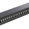 Delock 43298 24 Porty Patchpanel CAT 6 1 U czarny Zamontowany