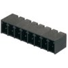 Pin header, 2 pole, pitch 3.81 mm, angled, black, 1863140000