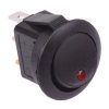 Red LED Round Rocker Switch 12V SPST