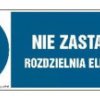 ZNAK - HF021 Nie zastawiać! Rozdzielnia elektryczna 45 x 15 cm FN - Folia samoprzylepna