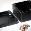 Aluminum die cast enclosure, (L x W x H) 122 x 120 x 82 mm, black (RAL 9005), IP66, 1590Z119BK