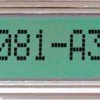 LCD text display, 1 x 8 character, STN, viewing area: 36.3 x 13.9 mm, EA 8081-A3N