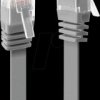 47490 0,3 m flat cable U/UTP, Cat.6, grey