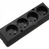 Gniazdo G-6/GN-470 4GN z uziemieniem, czarne