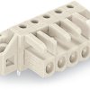 Female connector, 16 pole, pitch 5 mm, angled, light gray, 722-246/031-000