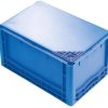 Pojemnik do sztaplowania,82l, podwójna podłoga Hxdł. 420x600x400mm, PP, niebieski
