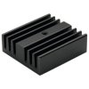 Extruded heatsink, (L x W x H) 50 x 34 x 12 mm, 6 K/W, black anodized, SK 126 50 SA
