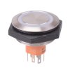 AV59022000074BK APEM Amber LED Momentary 30mm Push Button Vandal Switch NO/NC IP67