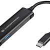Conceptronic HUBBIES12B USB-Hub 2+2 Porty USB-A, USB-C® USB 3.0 5 GBit/s z wtyczką USB-C czarny HUBBIES12B