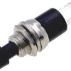MS1117-B Przełącznik typu push on (czarny) otwór montażowy: 7.3mm, n.zamknięty (NZ)