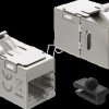90757 Keystone module RJ45 socket to RJ45 socket Cat.6a, shielded