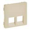 VALENA LIFE Plakietka gniazda 2 x RJ 45 kremowa 755421 LEGRAND