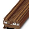 Through terminal block, push-in connection, 0.14-1.5 mm², 3 pole, 17.5 A, 6 kV, brown, 3208161