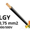 Przewód LGY 0,75 mm2 czarny (300/500V) jednożyłowy linka H05V-K (krążki 100m) 5907702813455 ELEKTROKABEL
