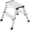 Hailo 4442-701 D60 Aluminium Step Stool 240cm Silver/Black Folding