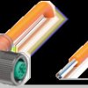 Sensor actuator cable, M12 cable socket, angled, A to open end, 5 pole, 5 m, PUR, orange, 4 A, 70137220-100017