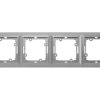 OPAL Ramka poczwórna srebrna Ra-4 Op SR