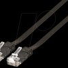 K8107SW.0,25 RJ45 flat cable U/UTP, Cat.6, 0.25m black