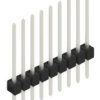Pin header, 9 pole, pitch 2.54 mm, straight, black, 10046697