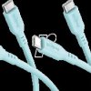 81248 Sync and charging cable, USB-C, silicone, 1.5 m, turquoise, set
