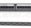 Patch panel, patchpanel, 24 porty, UTP, kat 5e, dual block, uchwyty na kabel