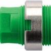 4 mm socket, flat plug connection, mounting Ø 12.2 mm, CAT III, green, SEB 6450 NI / GN