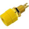SKS Hirschmann 930 176-703 4mm BIL 20 Au Plated Panael-Mounted Socket 32A Yellow