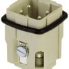 Pin contact insert, 3A, 4 pole, equipped, screw connection, with PE contact, 09200042611