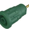 Złącze bananowe Żeńskie Lutowie typ Złącze bananowe Zielony Hirschmann Test & Measurement rozmiar 4 mm 1000 V Złoty